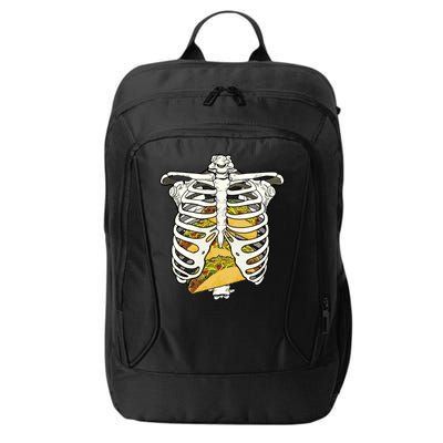 Skeleton Rib Cage Filled With Tacos City Backpack