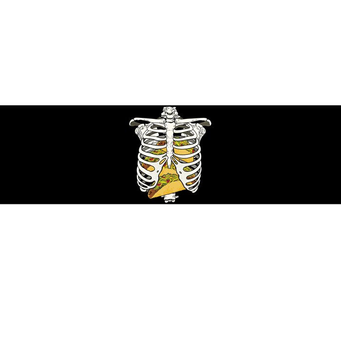 Skeleton Rib Cage Filled With Tacos Bumper Sticker