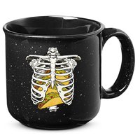 Skeleton Rib Cage Filled With Tacos 15oz Campfire Ceramic Mug