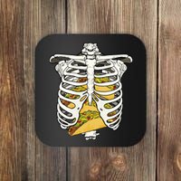 Skeleton Rib Cage Filled With Tacos Coaster