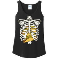 Skeleton Rib Cage Filled With Tacos Ladies Essential Tank