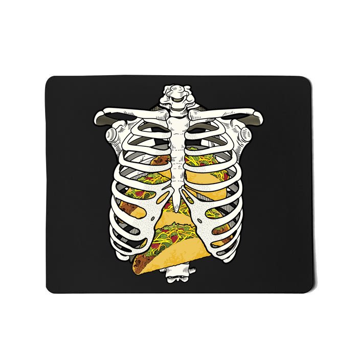 Skeleton Rib Cage Filled With Tacos Mousepad