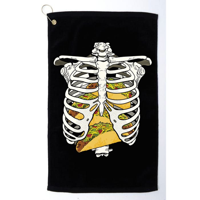 Skeleton Rib Cage Filled With Tacos Golf Towel
