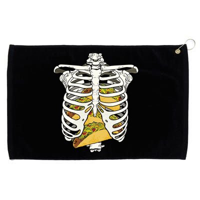 Skeleton Rib Cage Filled With Tacos Grommeted Golf Towel