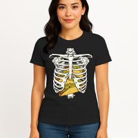 Skeleton Rib Cage Filled With Tacos Womens T-Shirt