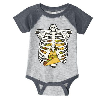 Skeleton Rib Cage Filled With Tacos Infant Baby Jersey Bodysuit