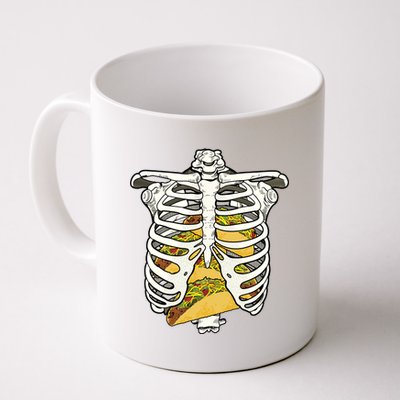 Skeleton Rib Cage Filled With Tacos Coffee Mug