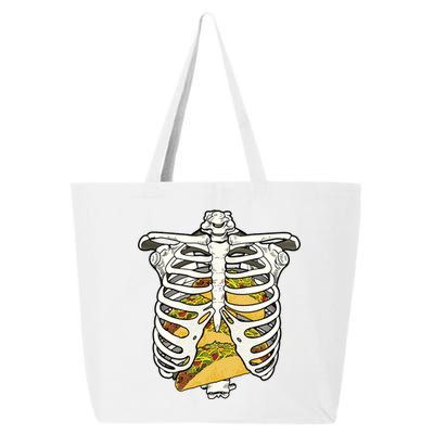 Skeleton Rib Cage Filled With Tacos 25L Jumbo Tote