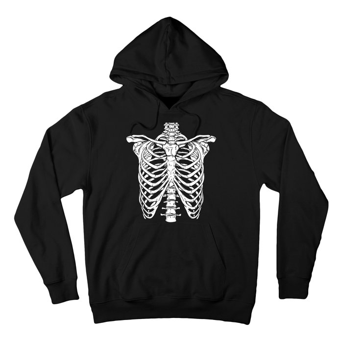 Skeleton Rib Cage Scary Halloween Costume Hoodie