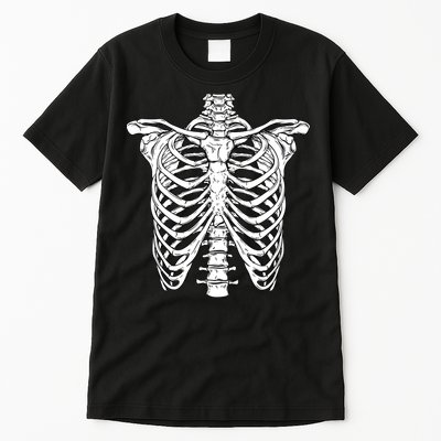 Skeleton Rib Cage Scary Halloween Costume Tall T-Shirt