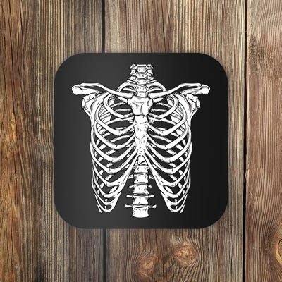 Skeleton Rib Cage Scary Halloween Costume Coaster