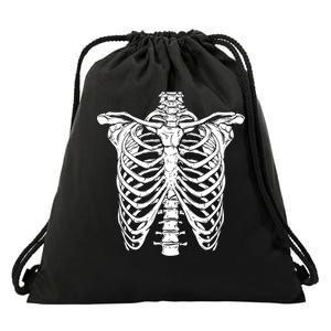 Skeleton Rib Cage Scary Halloween Costume Drawstring Bag