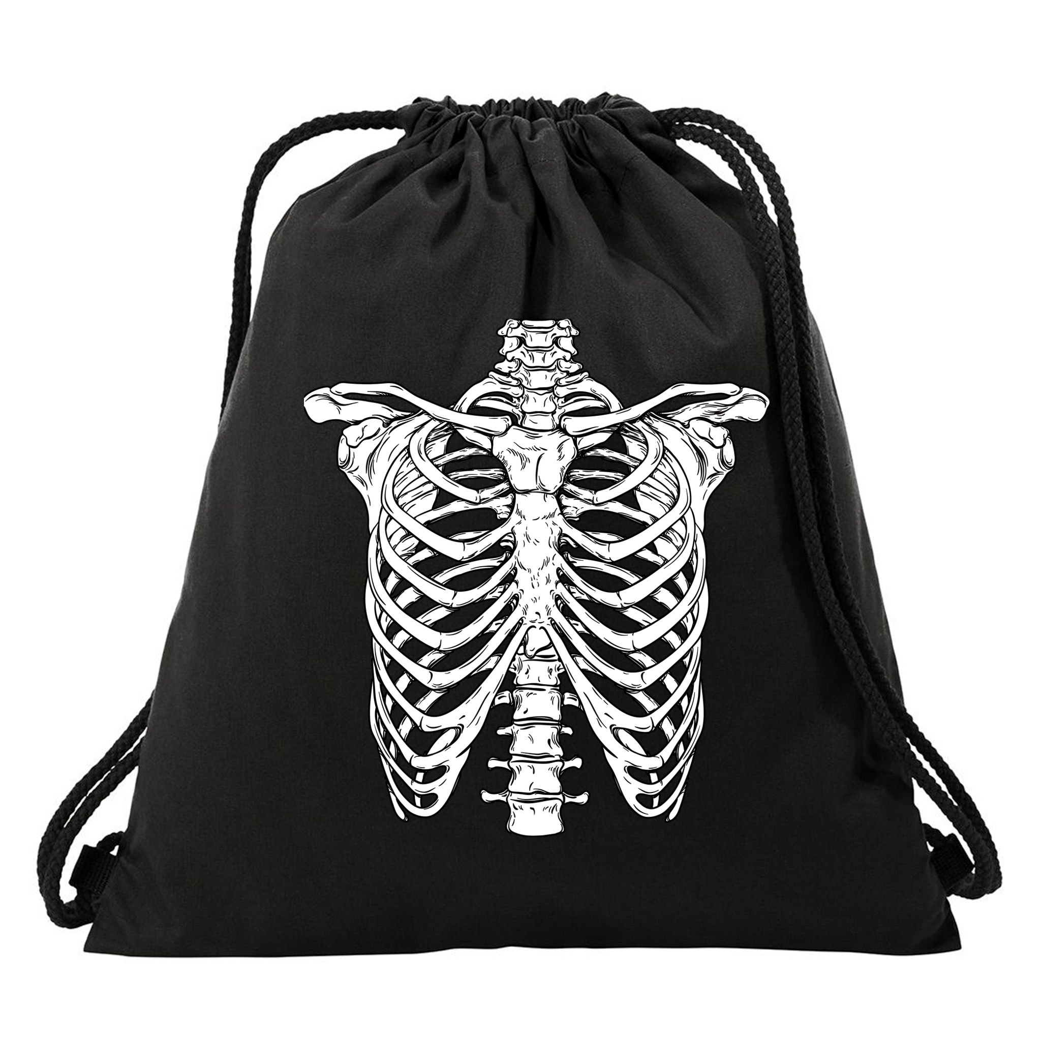 Skeleton Rib Cage Scary Halloween Costume Drawstring Bag