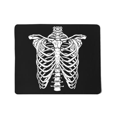 Skeleton Rib Cage Scary Halloween Costume Mousepad