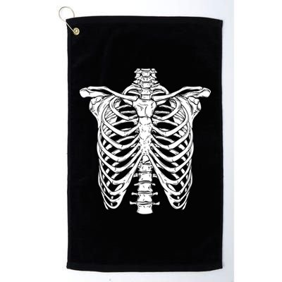 Skeleton Rib Cage Scary Halloween Costume Platinum Collection Golf Towel