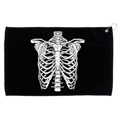 Skeleton Rib Cage Scary Halloween Costume Grommeted Golf Towel