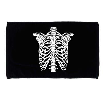 Skeleton Rib Cage Scary Halloween Costume Microfiber Hand Towel