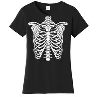 Skeleton Rib Cage Scary Halloween Costume Women's T-Shirt