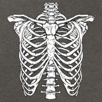 Skeleton Rib Cage Scary Halloween Costume Cotton Canvas Backpack