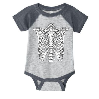 Skeleton Rib Cage Scary Halloween Costume Infant Baby Jersey Bodysuit