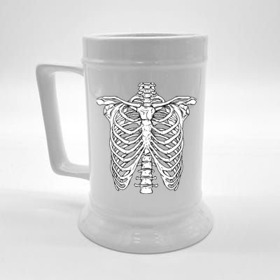 Skeleton Rib Cage Scary Halloween Costume Beer Stein