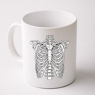 Skeleton Rib Cage Scary Halloween Costume Coffee Mug