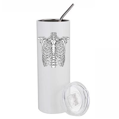 Skeleton Rib Cage Scary Halloween Costume Stainless Steel Tumbler