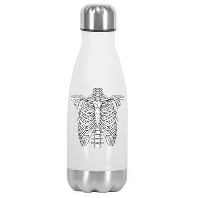 Skeleton Rib Cage Scary Halloween Costume Stainless Steel Insulated Water Bottle