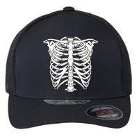 Skeleton Rib Cage Skull Chest Flexfit Unipanel Trucker Cap