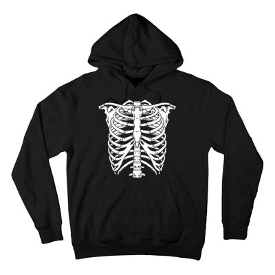 Skeleton Rib Cage Skull Chest Hoodie