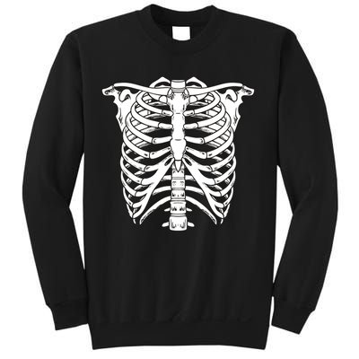 Skeleton Rib Cage Skull Chest Sweatshirt