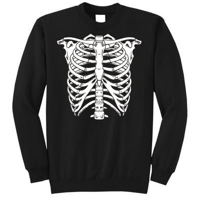 Skeleton Rib Cage Skull Chest Sweatshirt