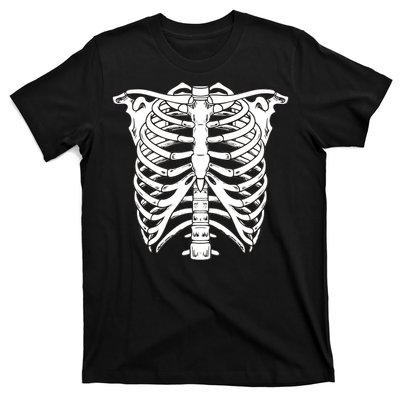 Skeleton Rib Cage Skull Chest T-Shirt