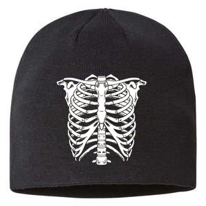 Skeleton Rib Cage Skull Chest Sustainable Beanie