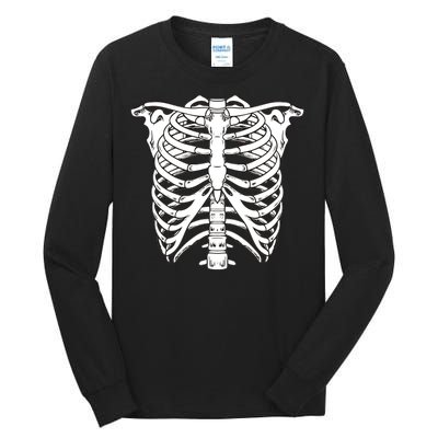 Skeleton Rib Cage Skull Chest Tall Long Sleeve T-Shirt