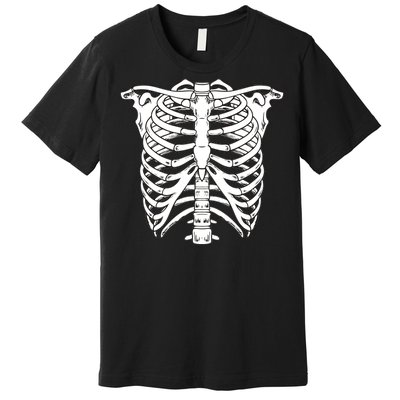 Skeleton Rib Cage Skull Chest Premium T-Shirt