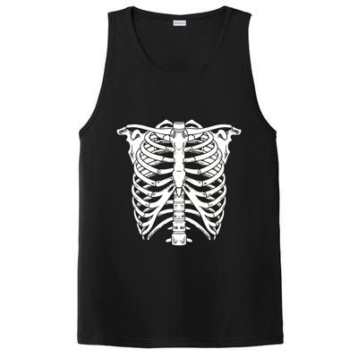 Skeleton Rib Cage Skull Chest PosiCharge Competitor Tank