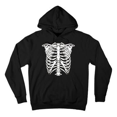 Skeleton Rib Cage Skull Chest Tall Hoodie