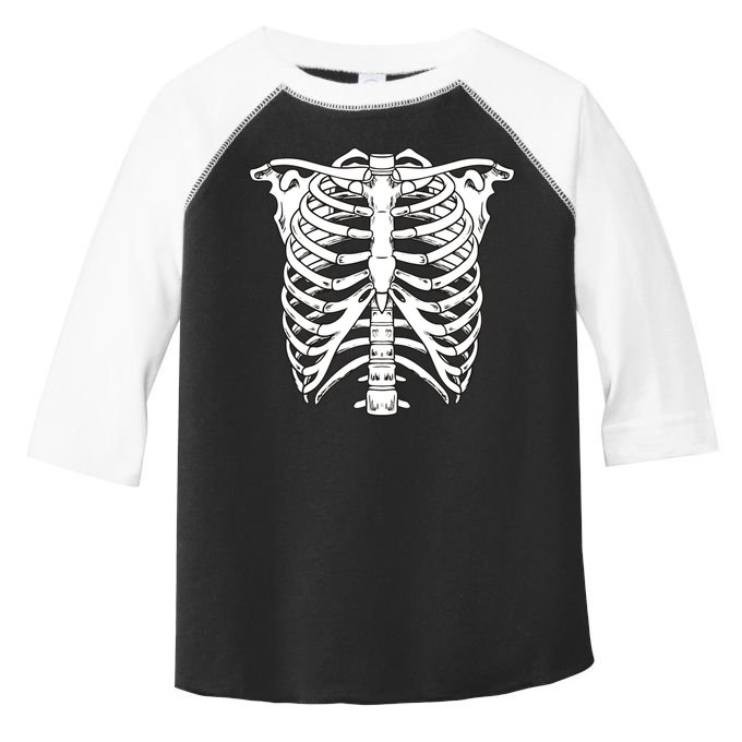 Skeleton Rib Cage Skull Chest Toddler Fine Jersey T-Shirt