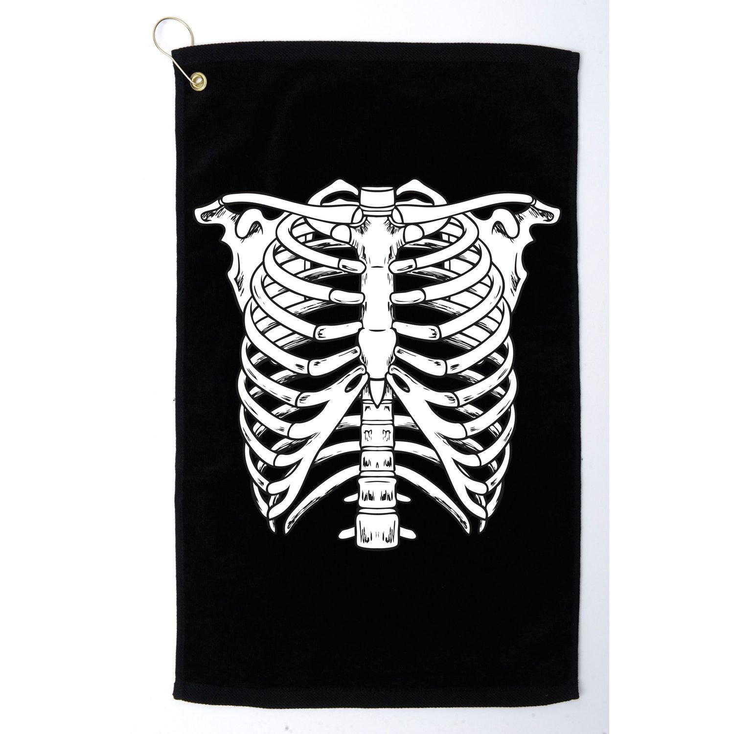 Skeleton Rib Cage Skull Chest Golf Towel
