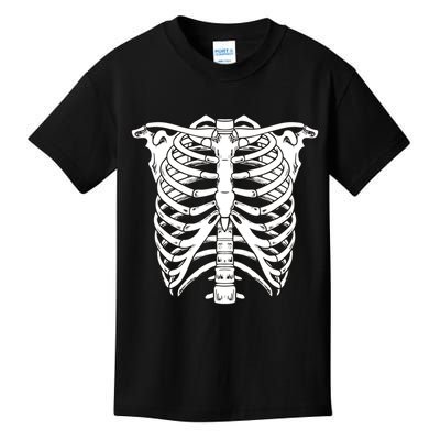 Skeleton Rib Cage Skull Chest Kids T-Shirt