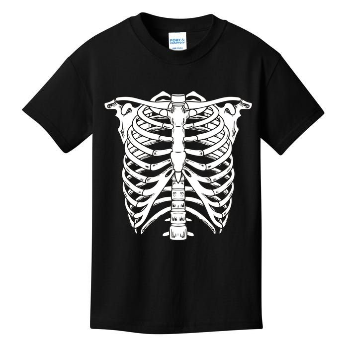 Skeleton Rib Cage Skull Chest Kids T-Shirt