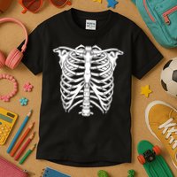 Skeleton Rib Cage Skull Chest Kids T-Shirt