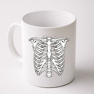 Skeleton Rib Cage Skull Chest Coffee Mug