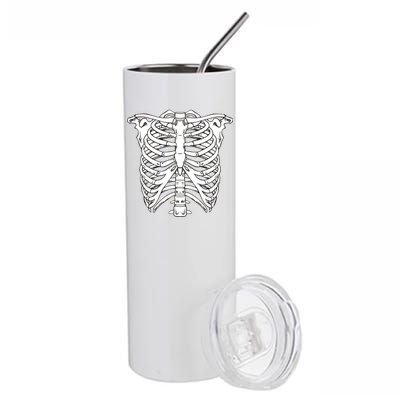 Skeleton Rib Cage Skull Chest Stainless Steel Tumbler