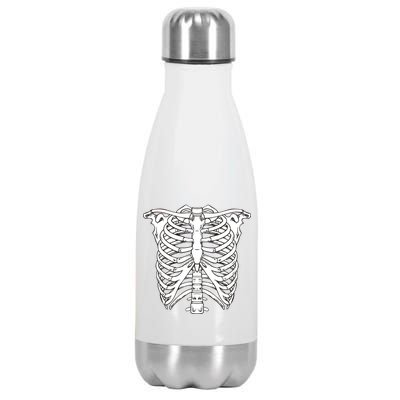 Skeleton Rib Cage Skull Chest Stainless Steel Insulated Water Bottle