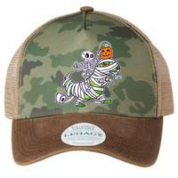 Skeleton Riding T-Rex Halloween Legacy Tie Dye Trucker Hat