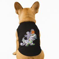 Skeleton Riding T-Rex Halloween Doggie Tank