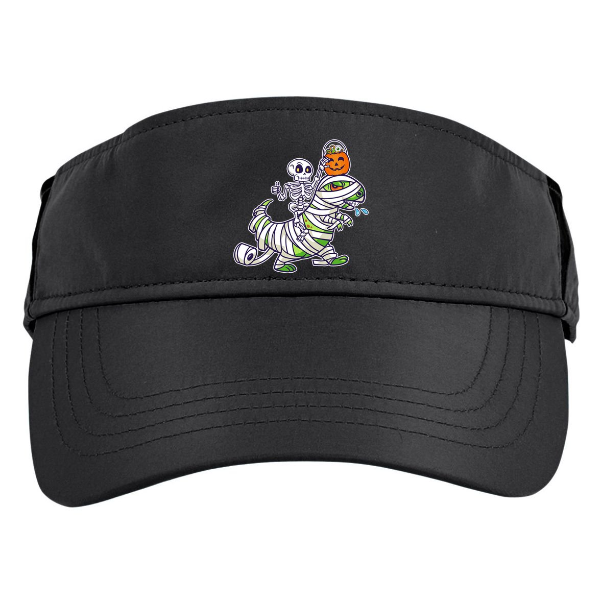 Skeleton Riding T-Rex Halloween Adult Drive Performance Visor
