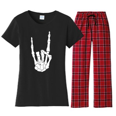 Skeleton Rocks Women's Flannel Pajama Set